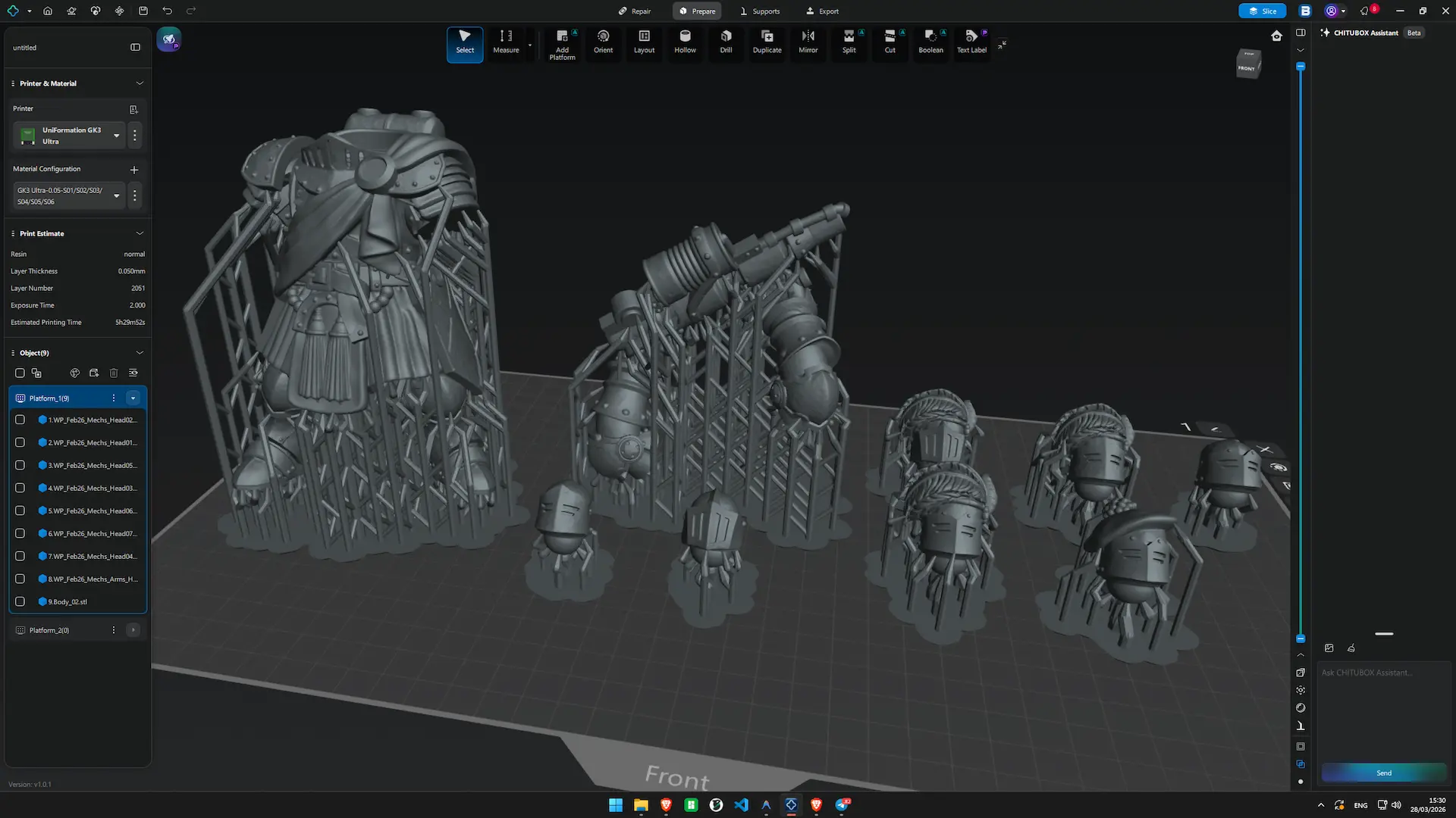 orientacion impresion de resina 