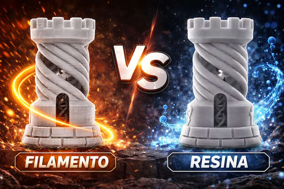 Resina vs Filamento: ¿Cuál elegir para tus impresiones 3D?